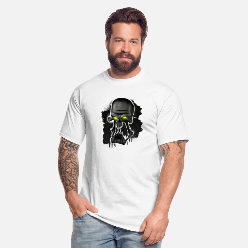 Black Skull Green Eyes