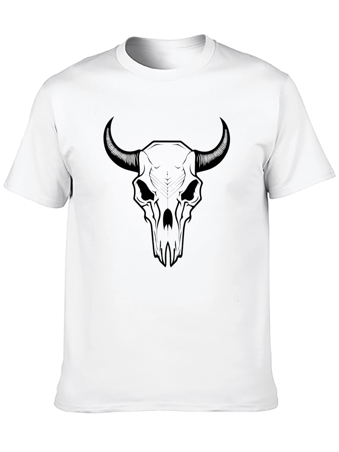 Black Bull Skull Graphic Tee