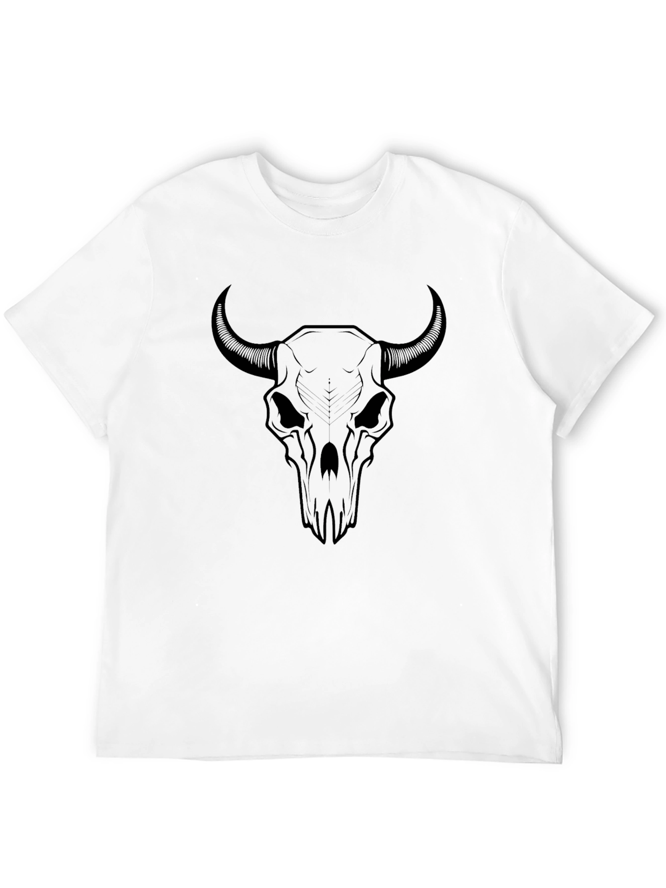 Black Bull Skull Graphic Tee