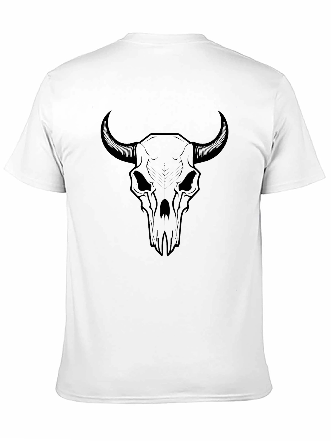 Black Bull Skull Graphic Tee