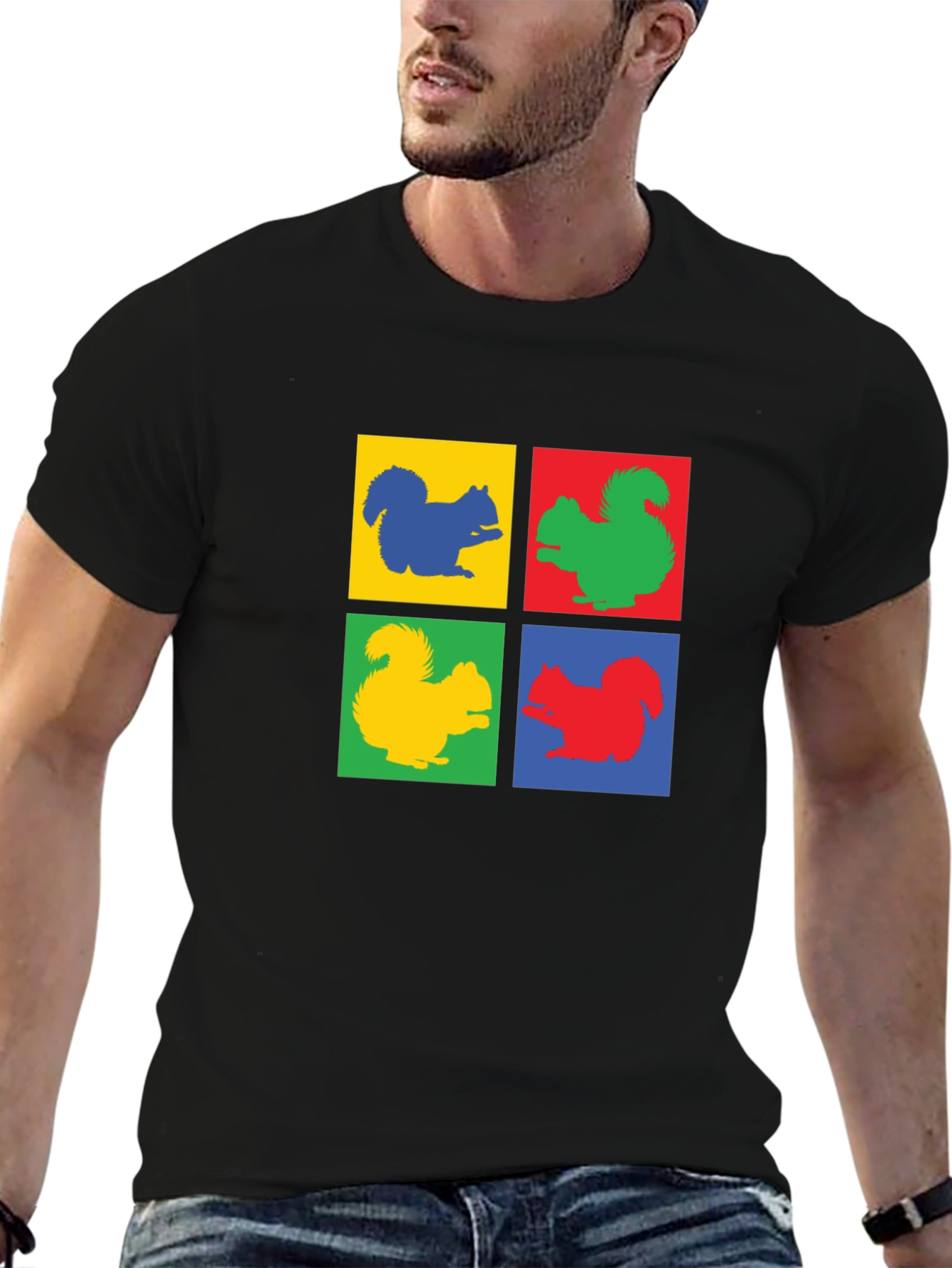 Squirrel Pop Art T-Shirt - Quirky Graphic Tee