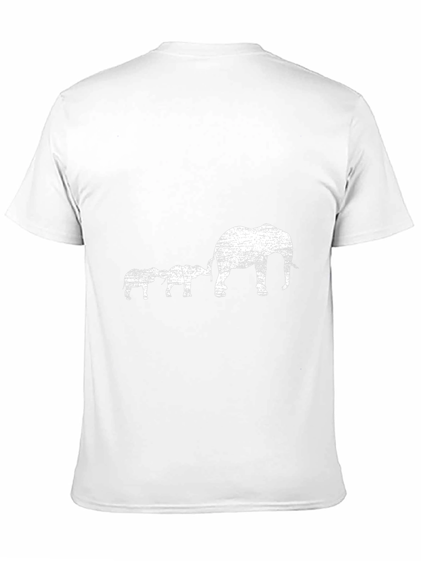 Elephant Family Graphic Tee - Black Cotton Casual T-Shirt