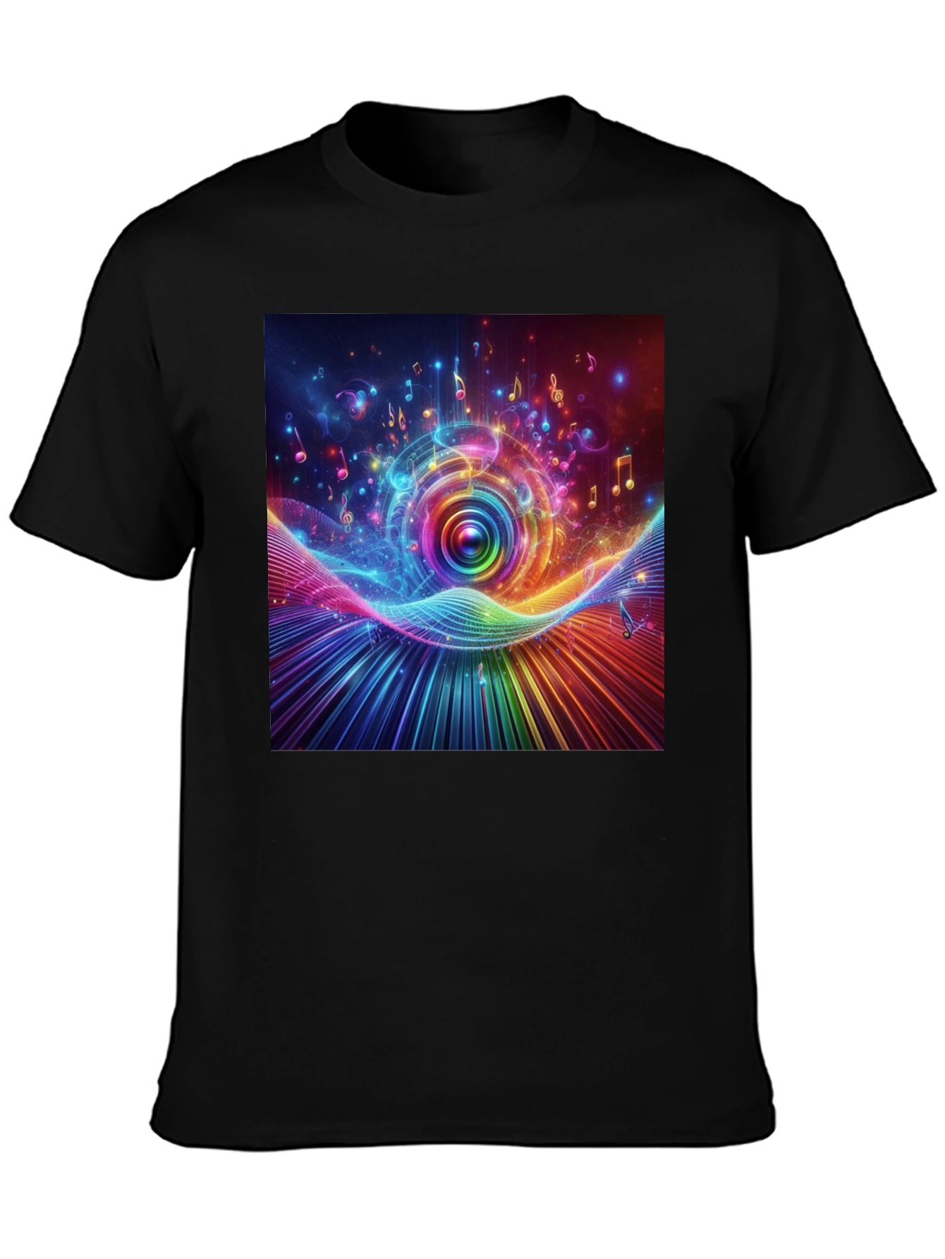 Vibrant Music Spectrum Graphic T-Shirt