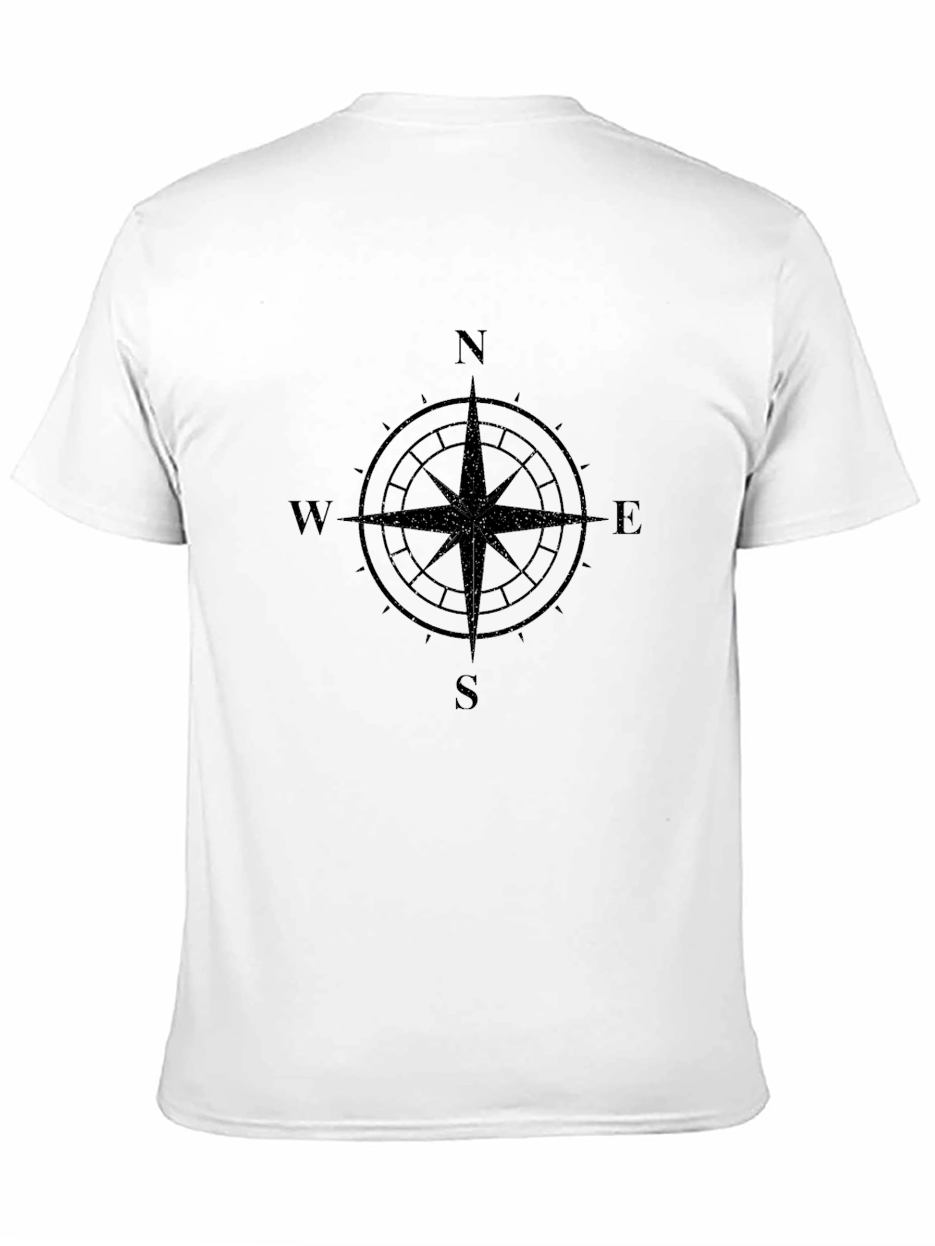 Compass Rose Graphic Tee - Black Cotton T-Shirt