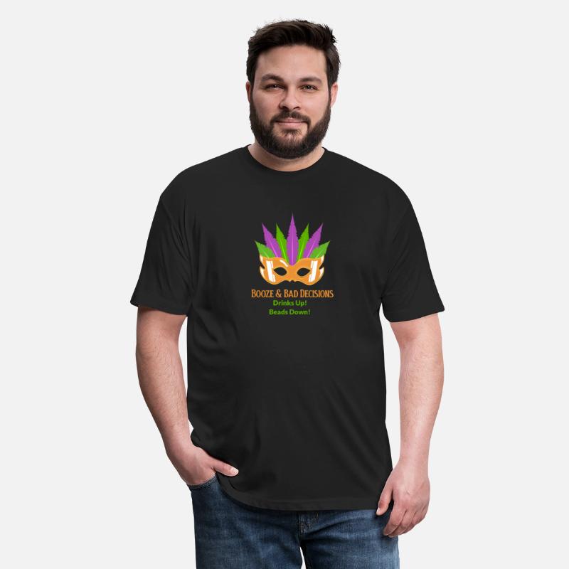 Booze & Bad Decisions – Mardi GrasT-Shirt