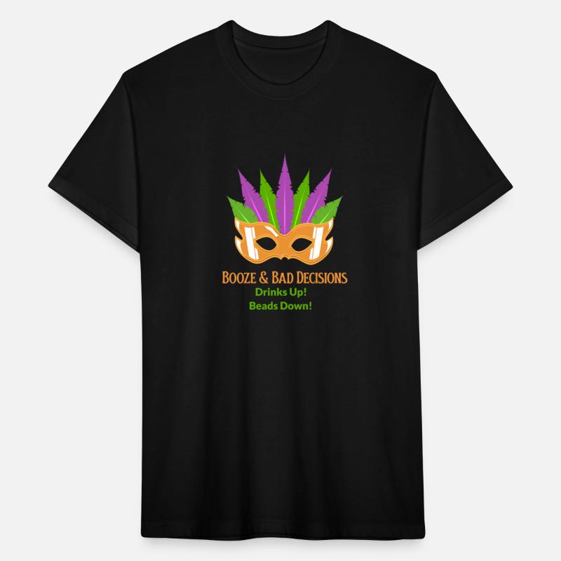 Booze & Bad Decisions – Mardi GrasT-Shirt