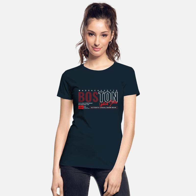 Boston Massachusetts Authentic Casual Denim Wear