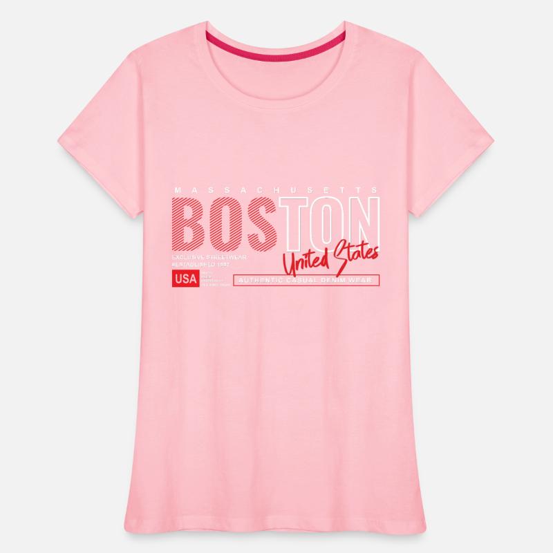 Boston Massachusetts Authentic Casual Denim Wear