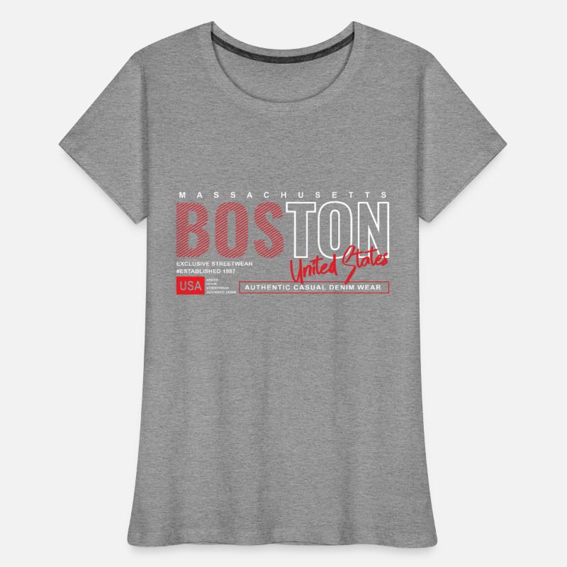 Boston Massachusetts Authentic Casual Denim Wear