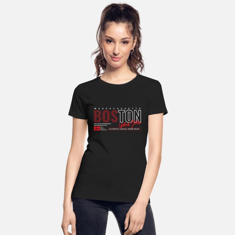Boston Massachusetts Authentic Casual Denim Wear