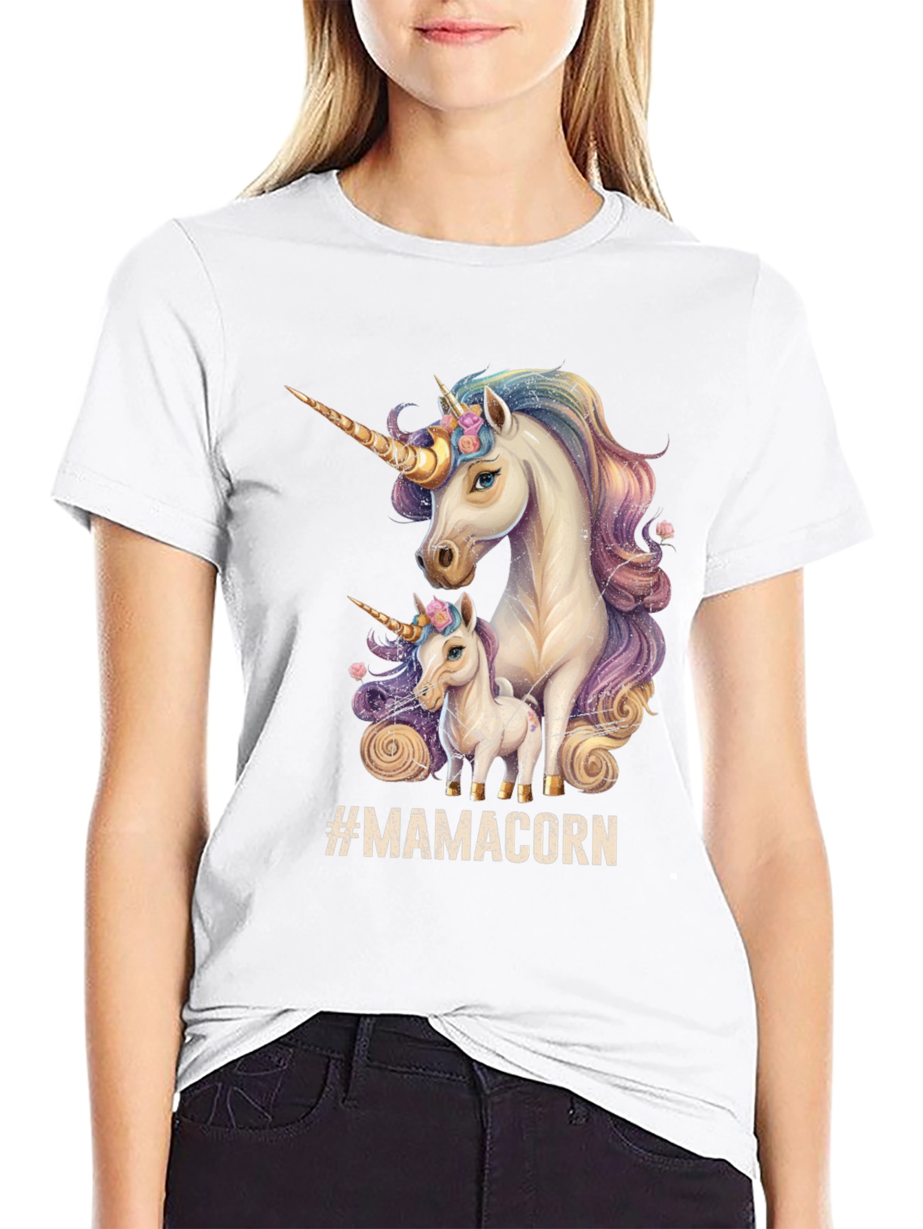 Mama Unicorn Graphic T-Shirt
