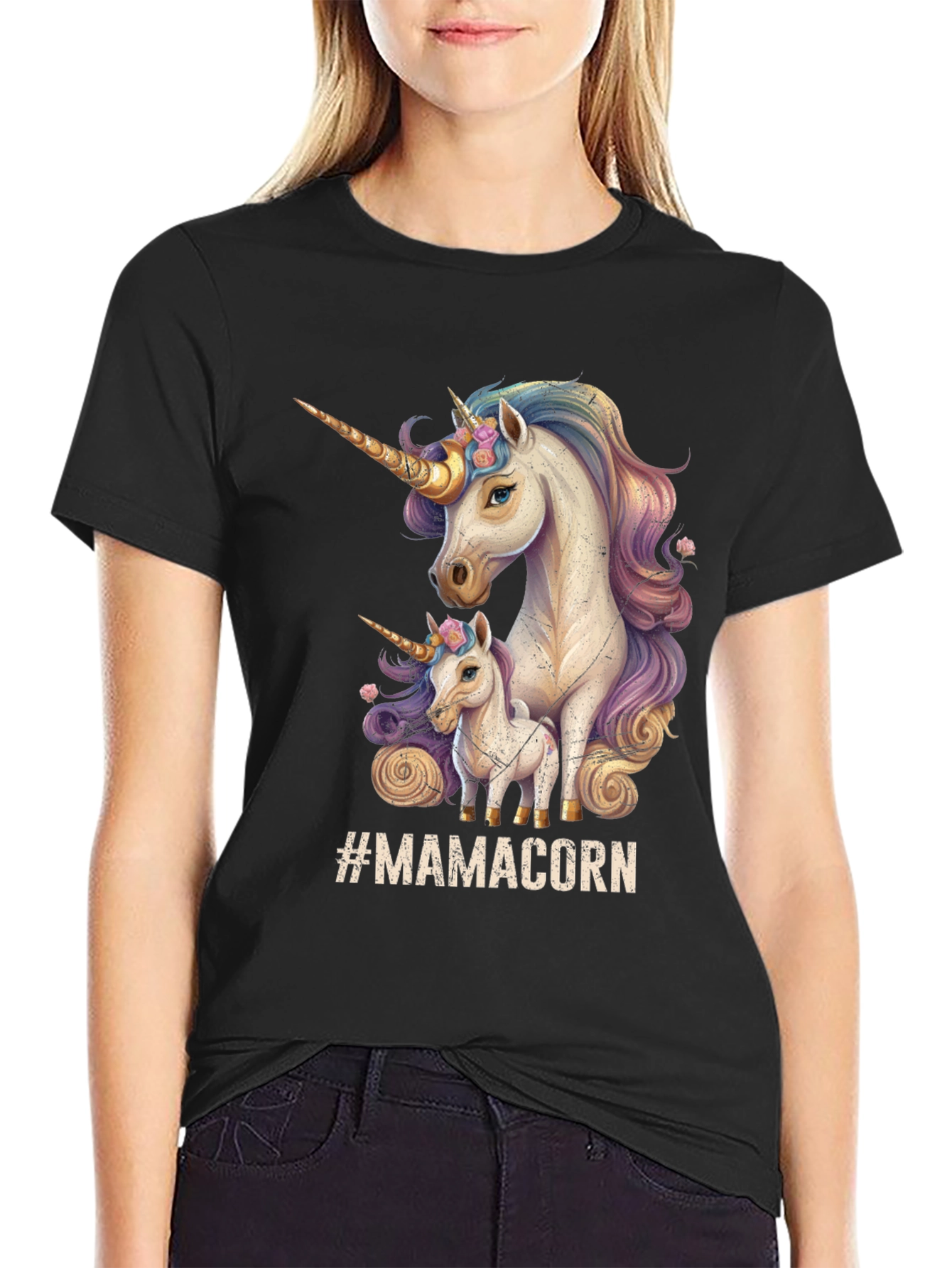 Mama Unicorn Graphic T-Shirt