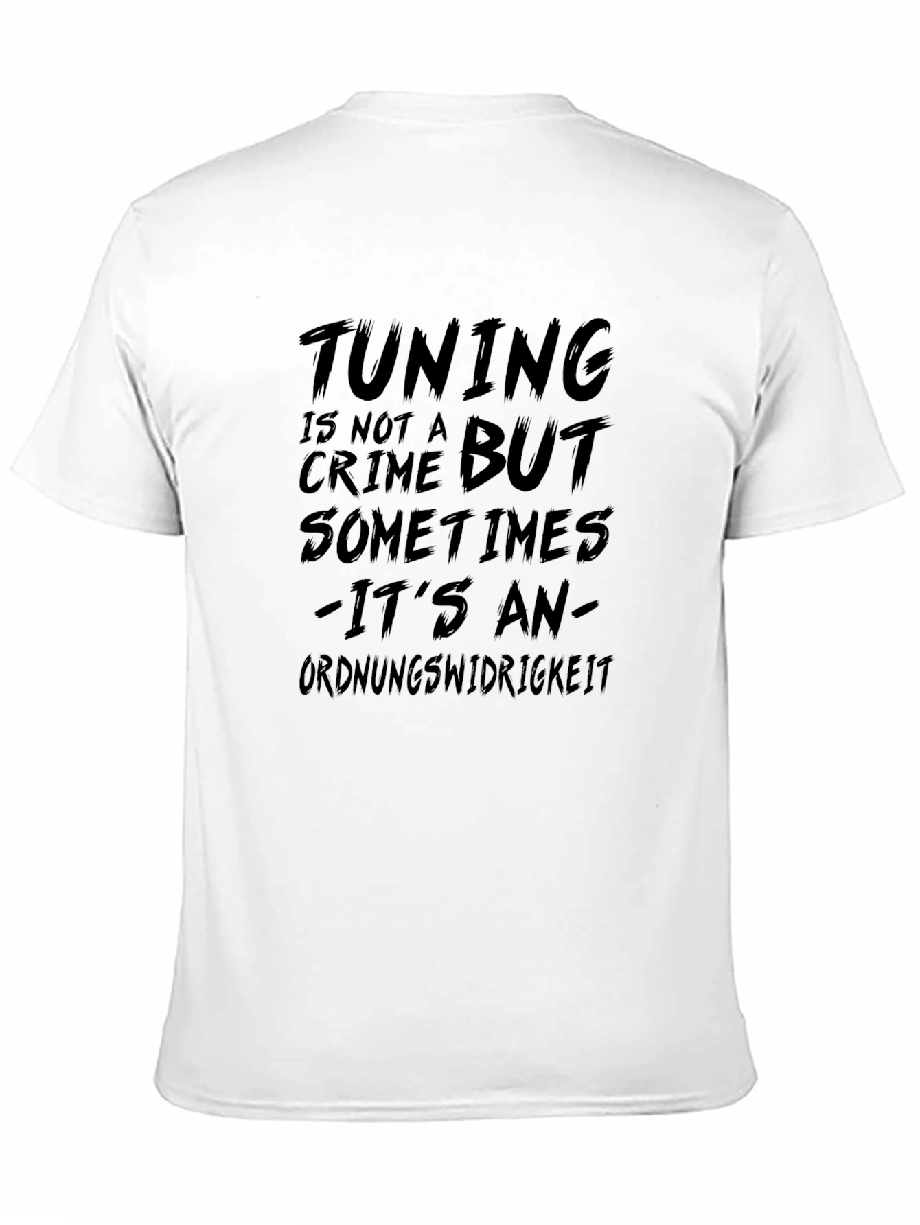 Tuning Is Not A Crime Black Graphic T-Shirt