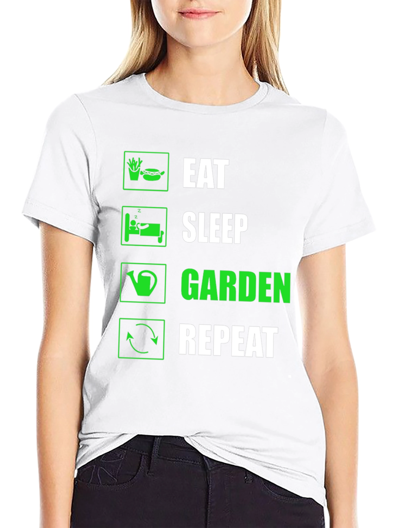 Eat Sleep Garden Repeat Graphic T-Shirt