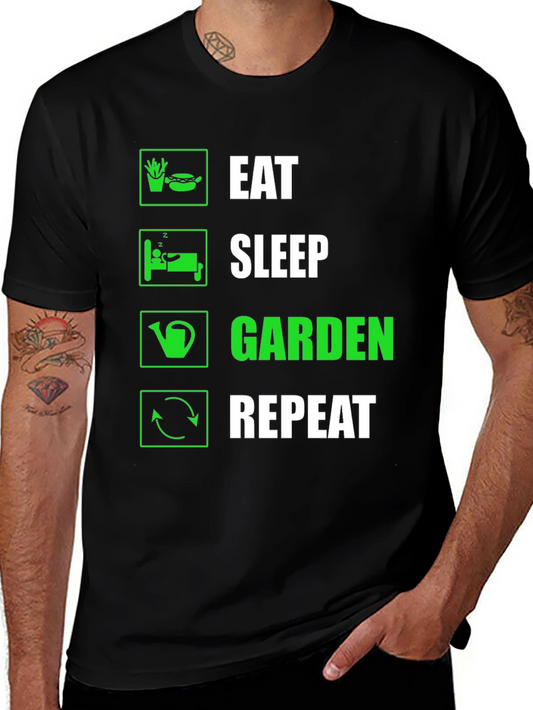 Eat Sleep Garden Repeat Graphic T-Shirt