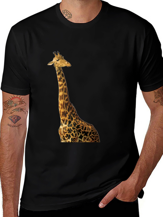 Giraffe T-Shirt - Black Cotton Tee