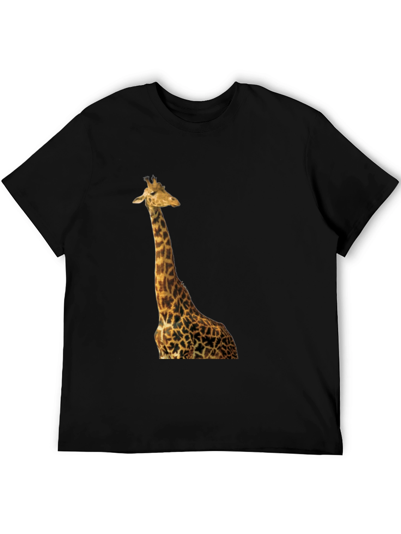 Giraffe T-Shirt - Black Cotton Tee