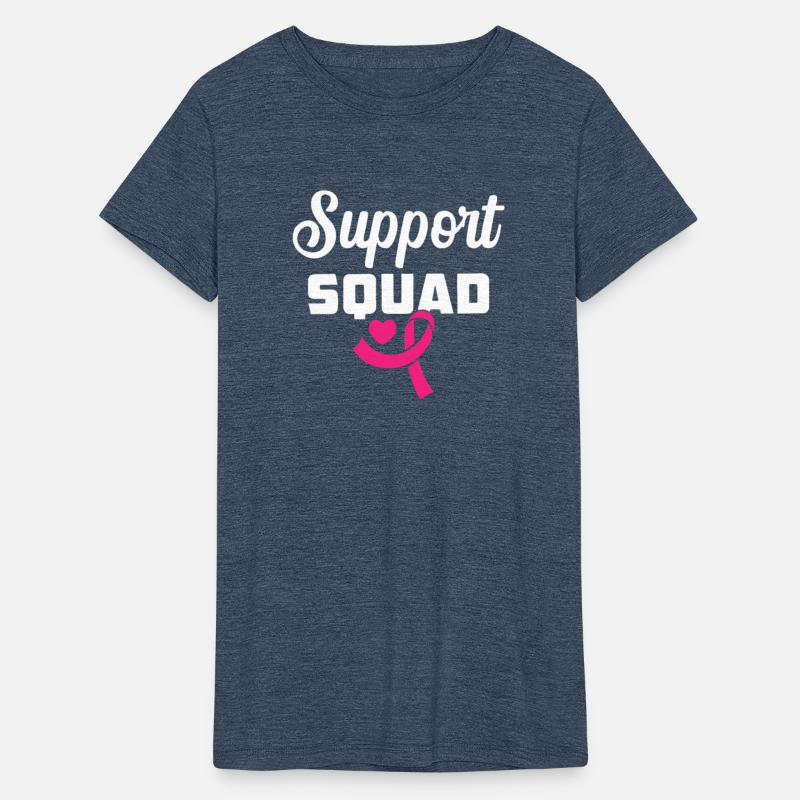 Breast Cancer Support Squad pink Ribbon T-Shirt