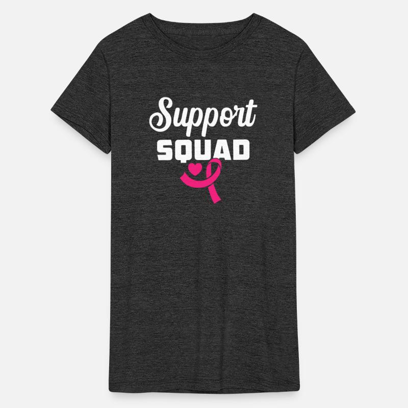 Breast Cancer Support Squad pink Ribbon T-Shirt