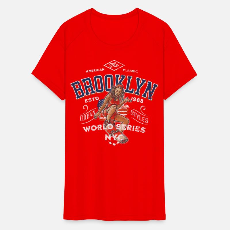 Brooklyn Skateboard Girl Vintage Design