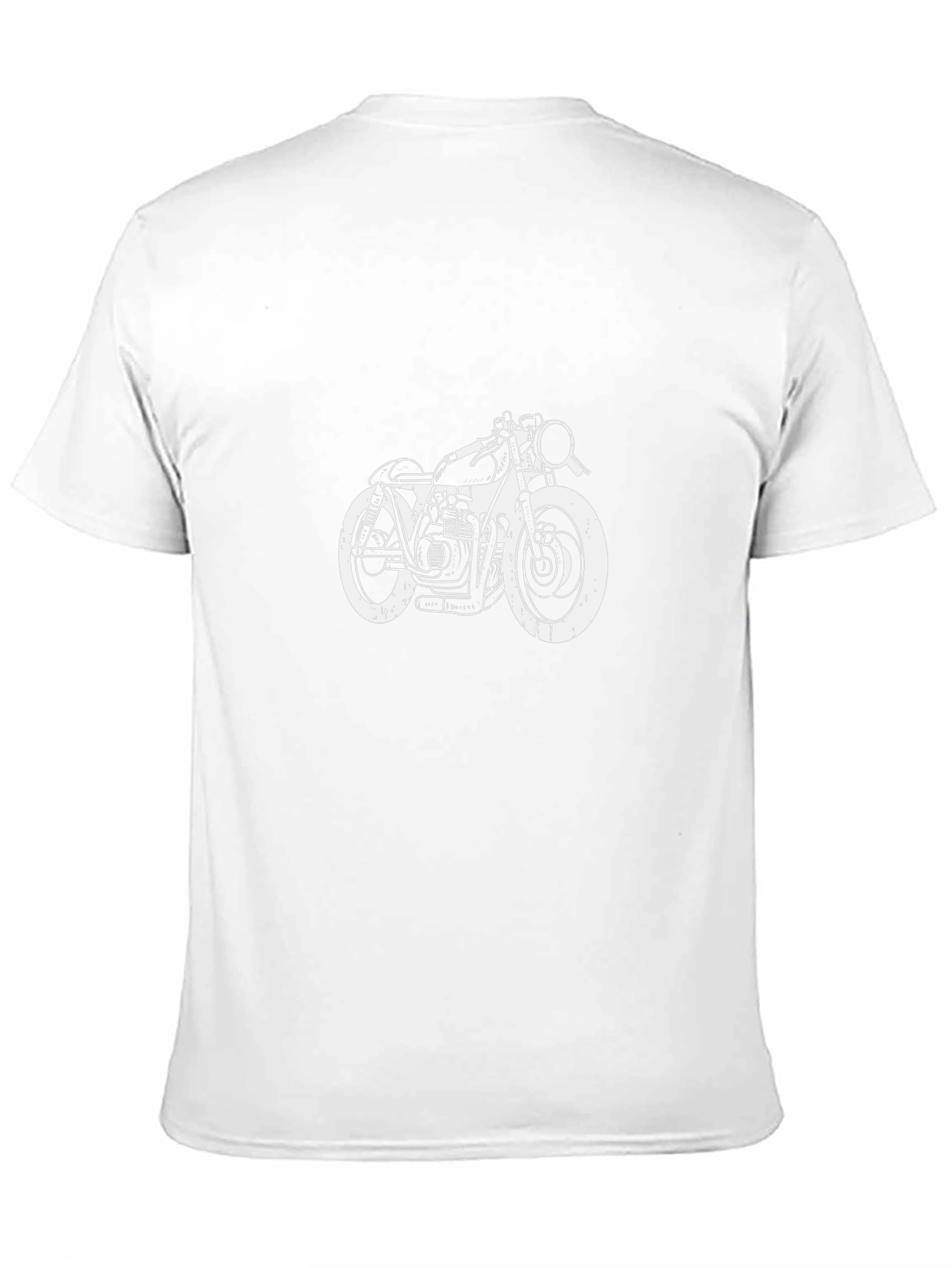 Mens Black T-Shirt with Motorcycle Graphic