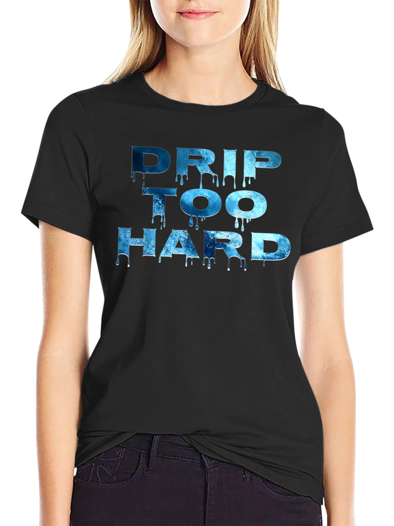 Drip Too Hard Graphic T-Shirt - Black