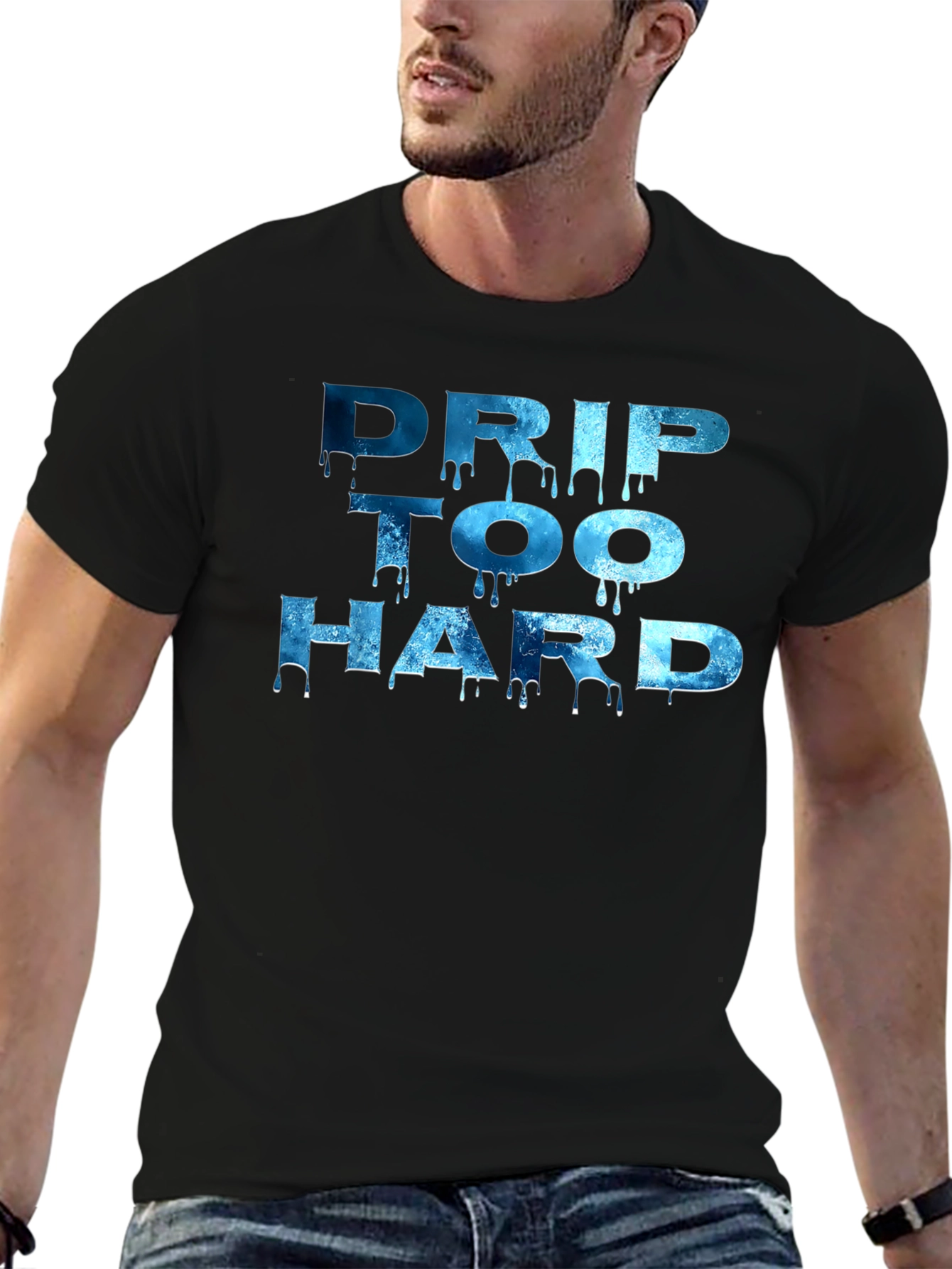 Drip Too Hard Graphic T-Shirt - Black