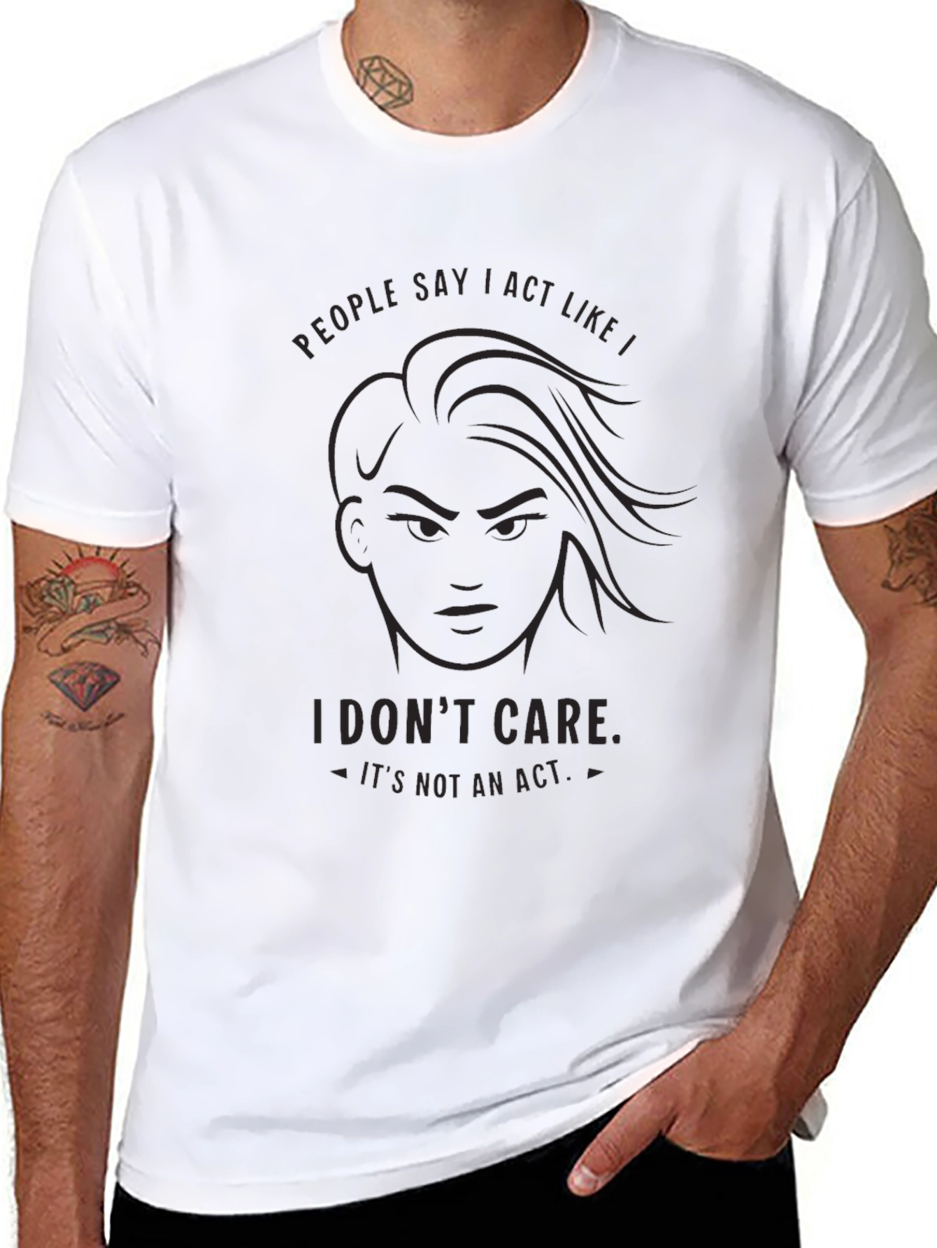 I Dont Care Graphic Tee - Bold Statement T-Shirt