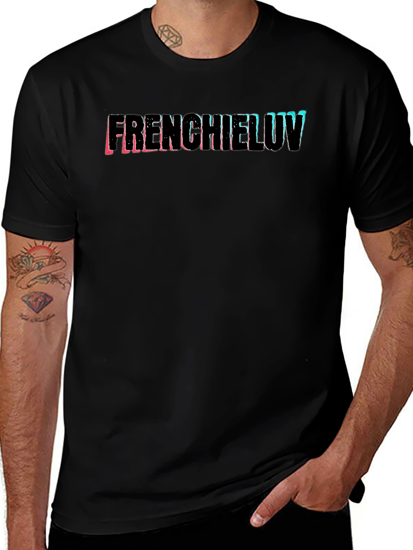 Frenchie Luv Graphic Tee - Black