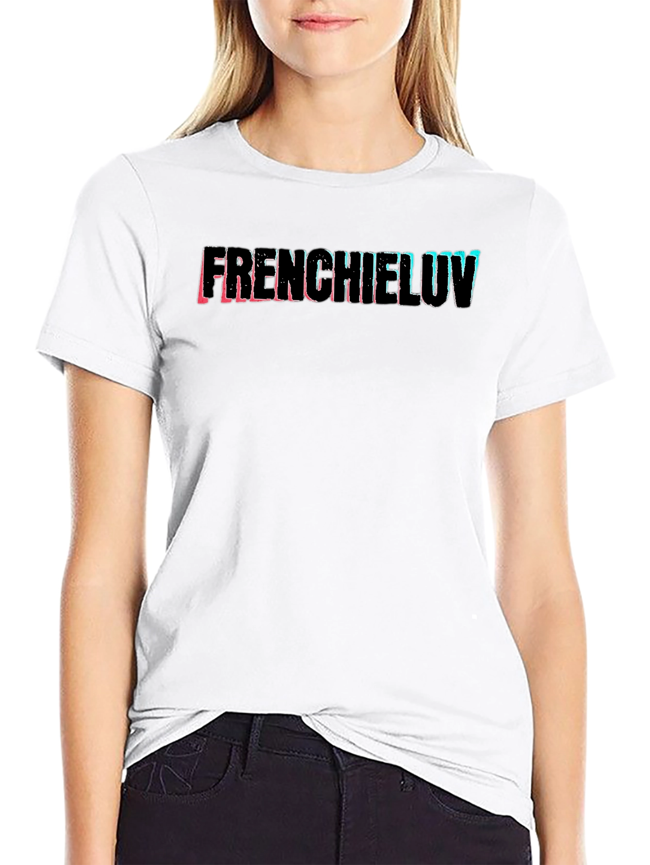 Frenchie Luv Graphic Tee - Black