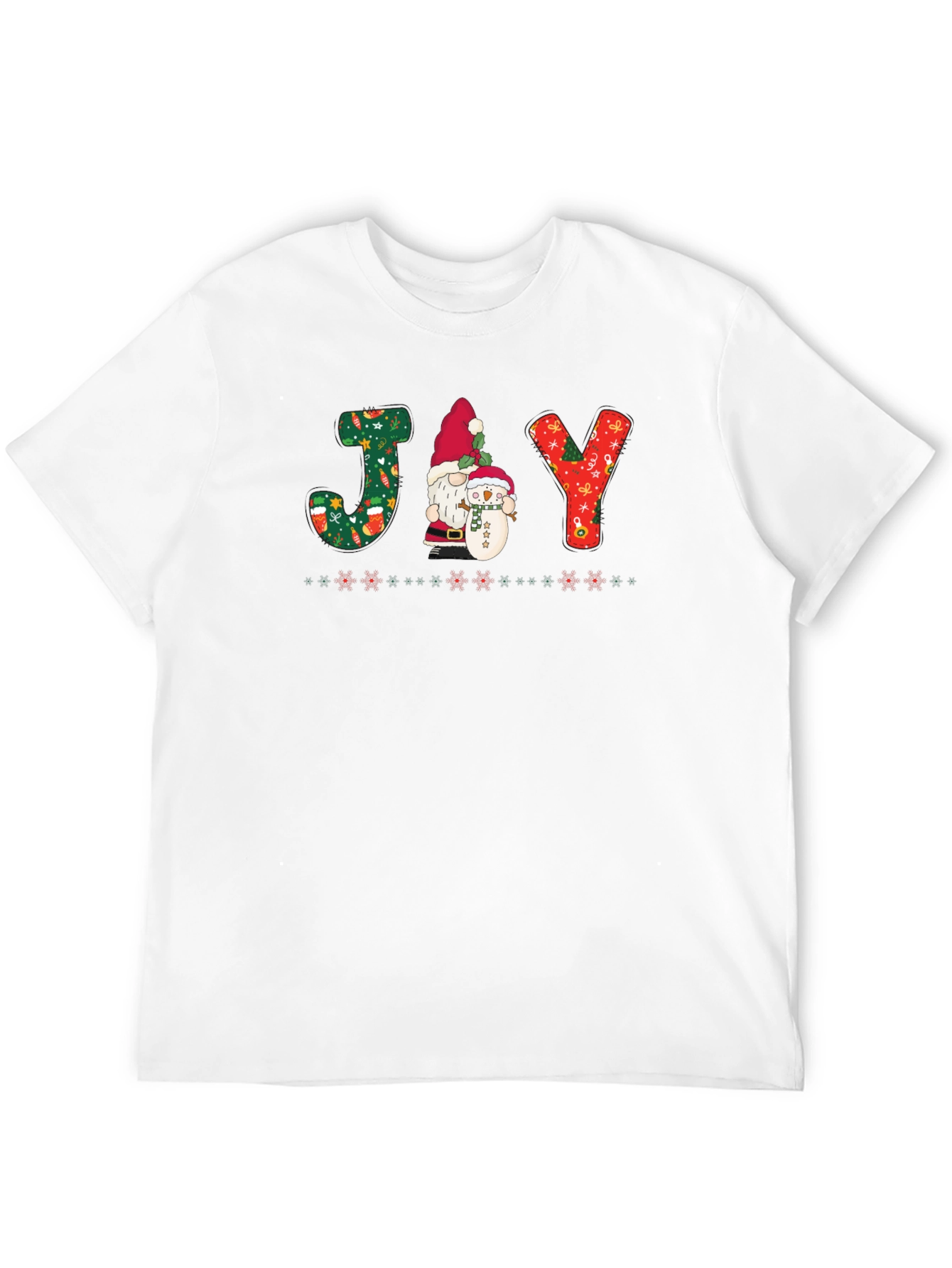 Festive JOY Christmas Gnome T-Shirt