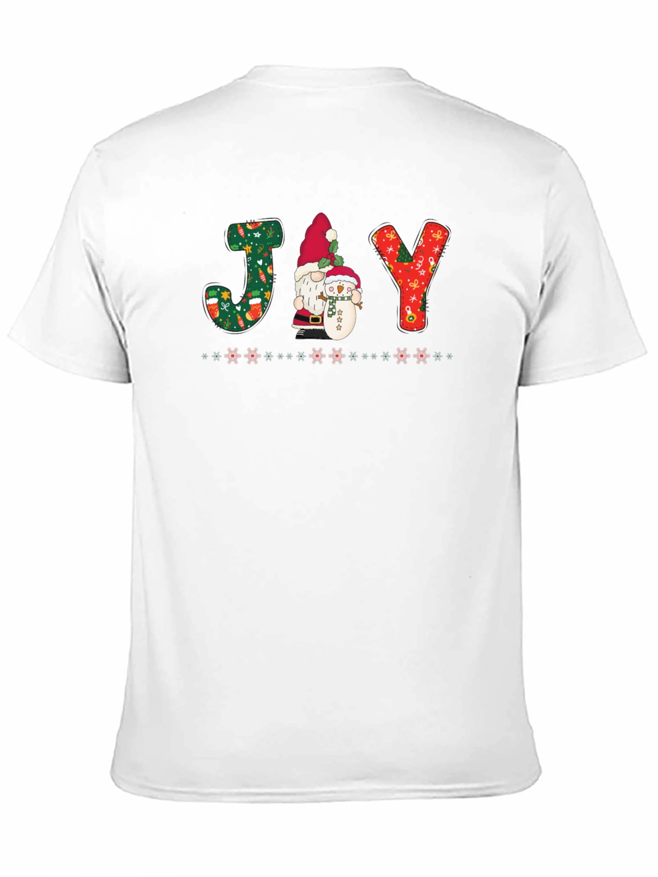 Festive JOY Christmas Gnome T-Shirt