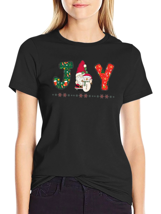 Festive JOY Christmas Gnome T-Shirt