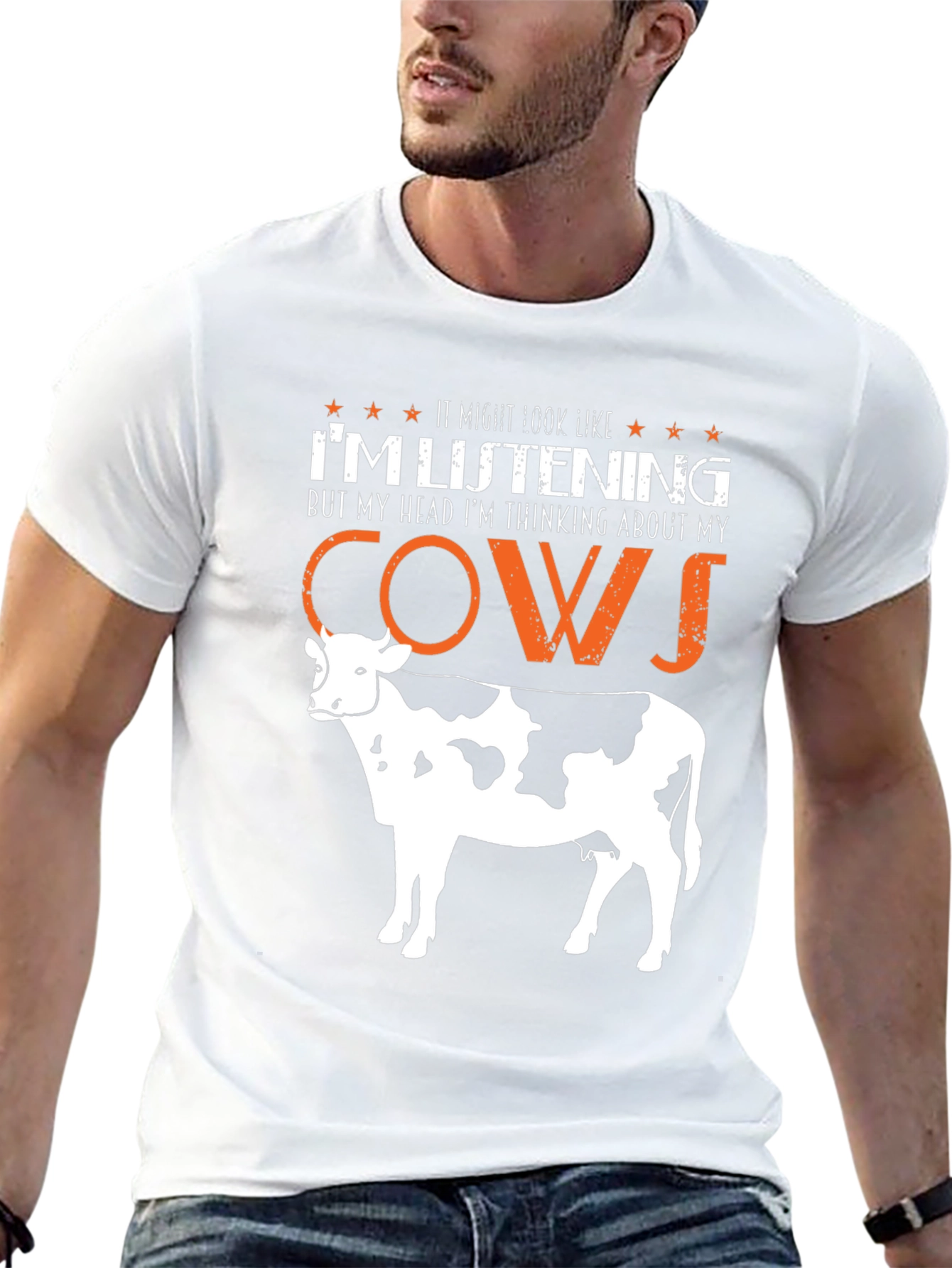 Thinking About Cows Graphic Tee