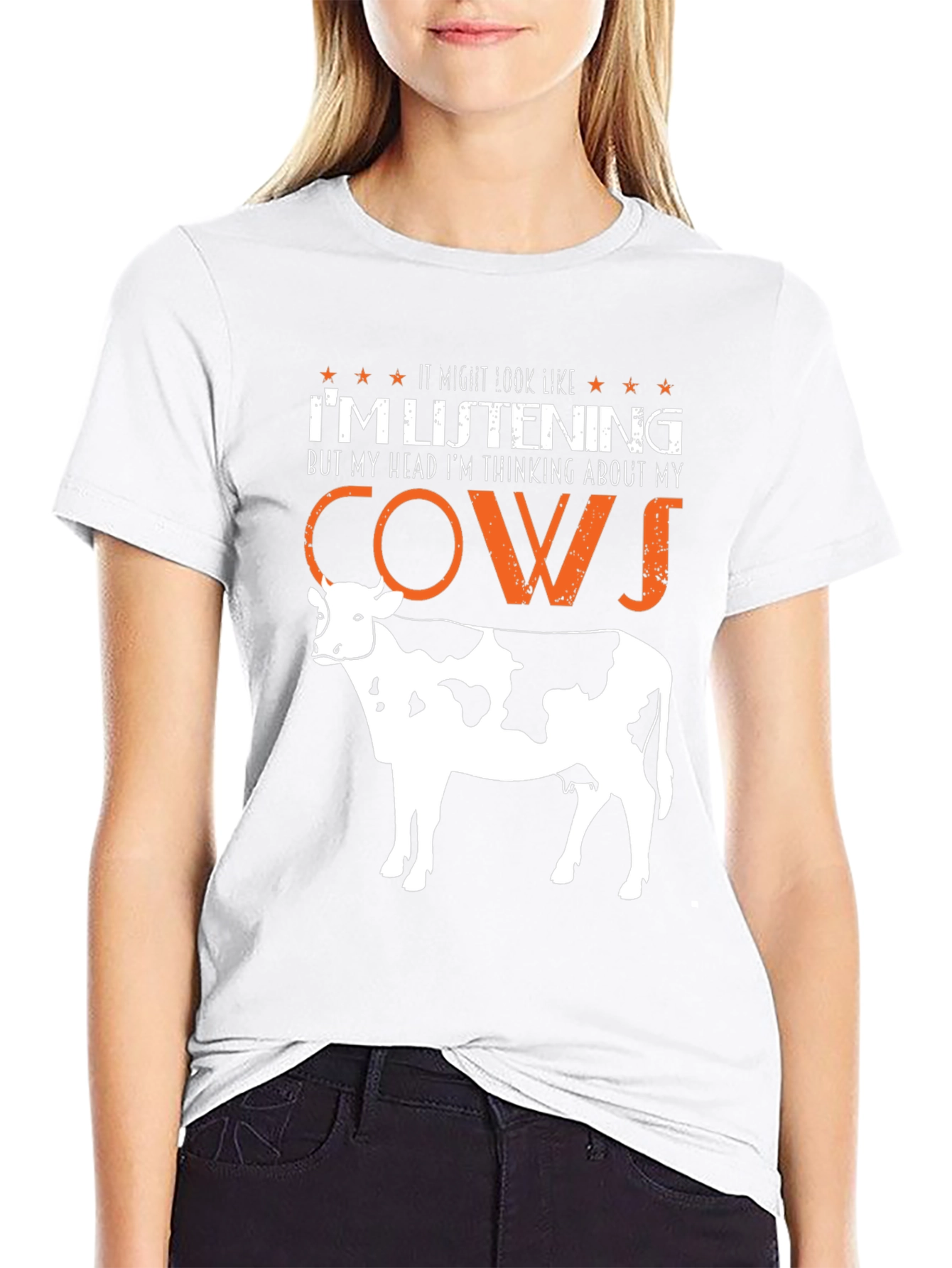 Thinking About Cows Graphic Tee
