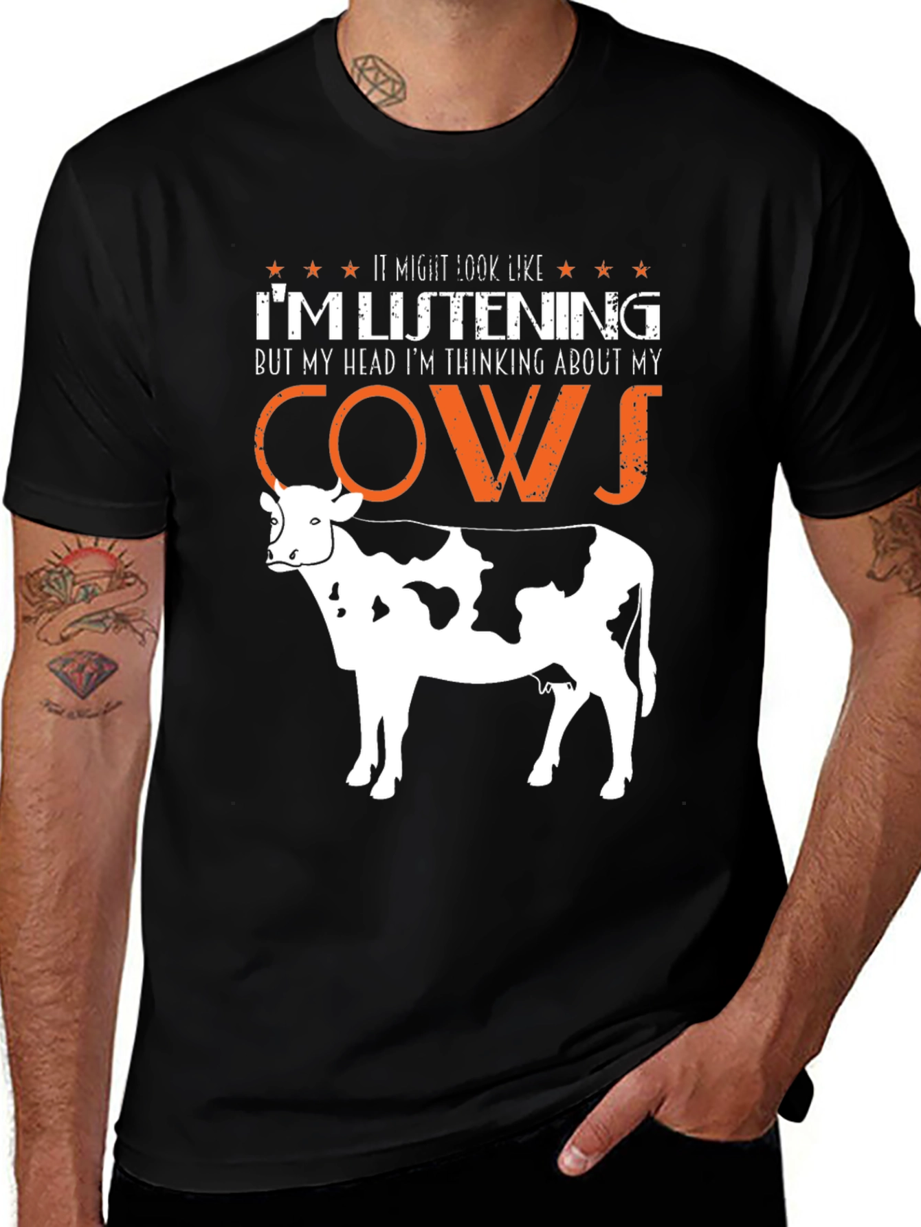 Thinking About Cows Graphic Tee