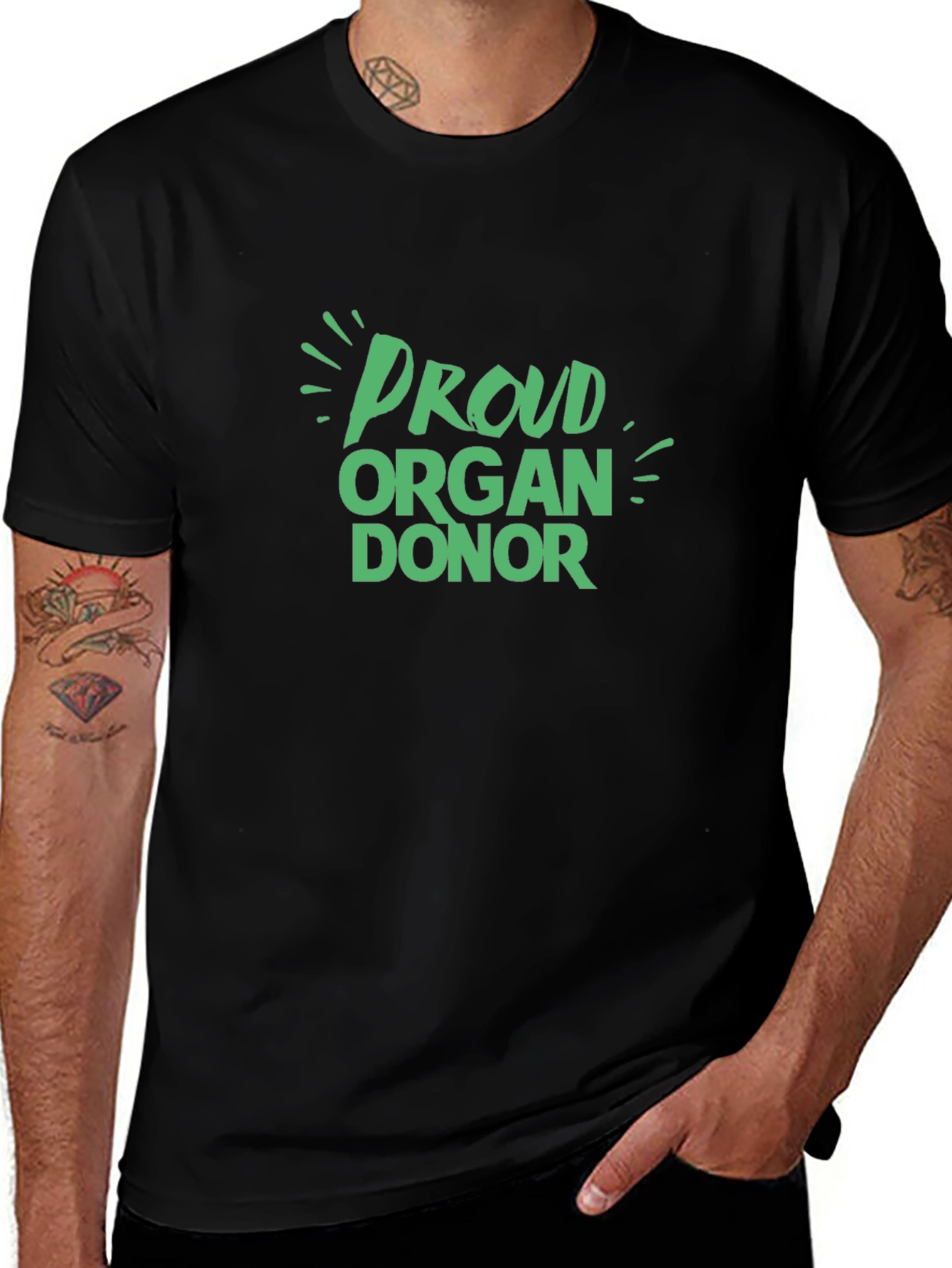 Proud Organ Donor Black T-Shirt