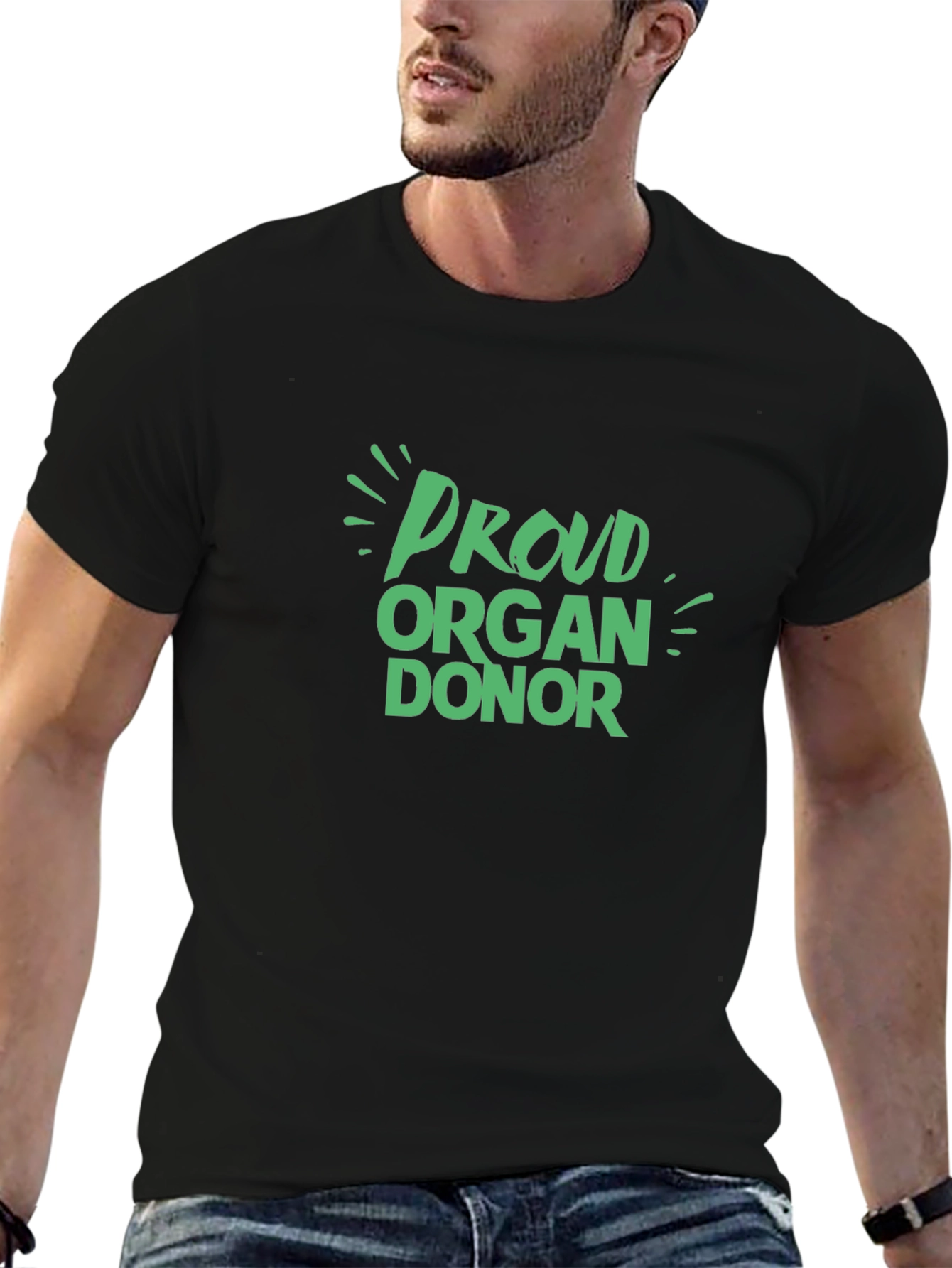 Proud Organ Donor Black T-Shirt