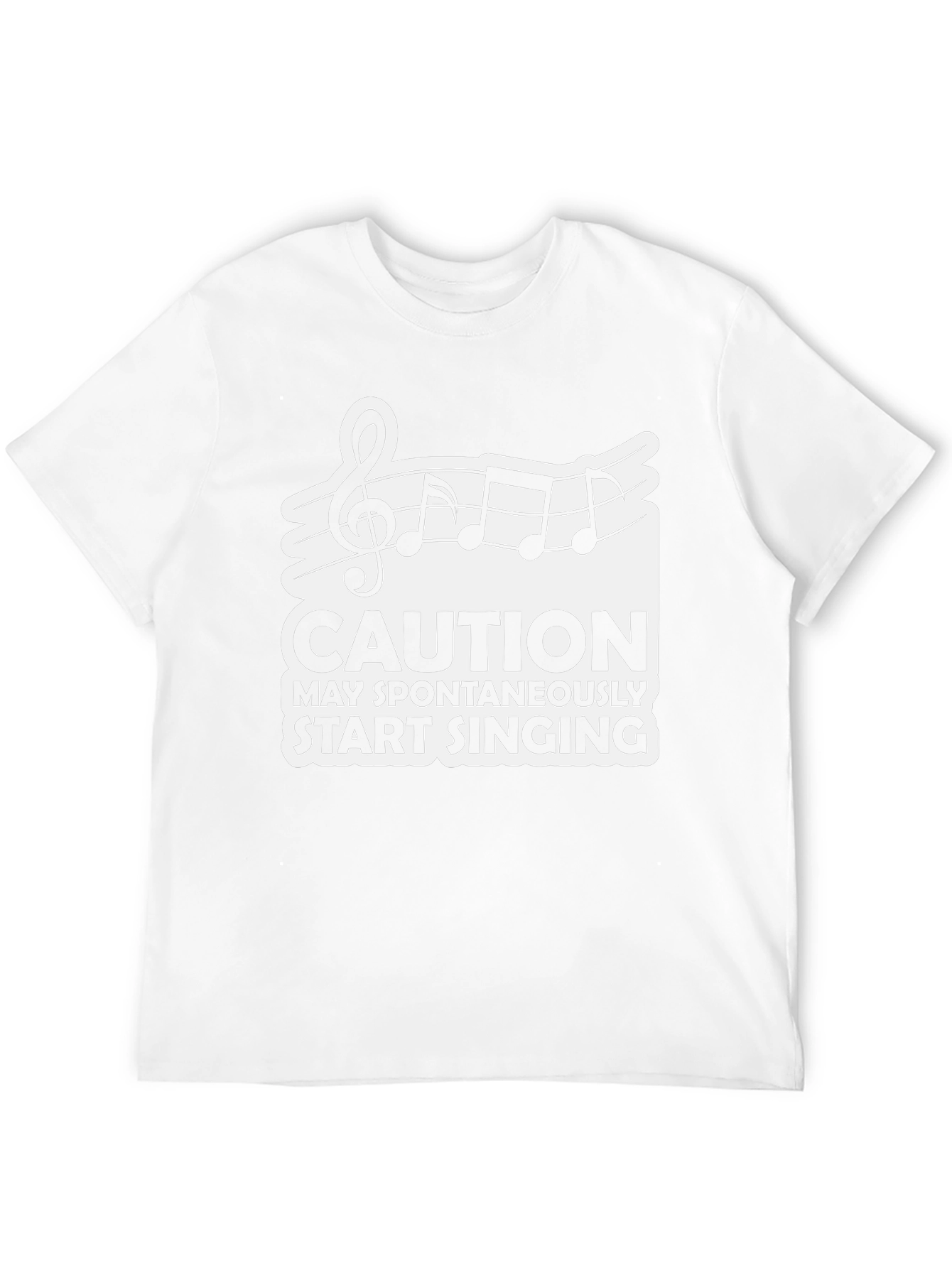 Caution May Spontaneously Start Singing Black T-Shirt