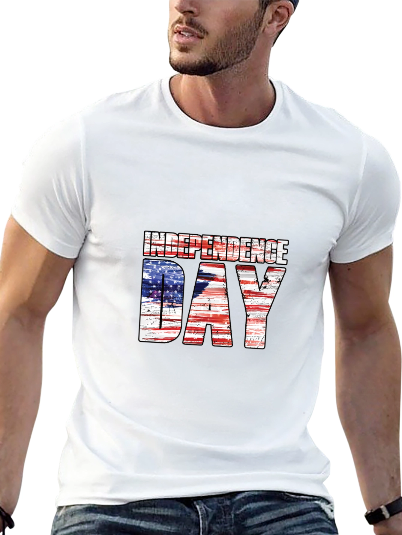 Independence Day American Flag Graphic T-Shirt