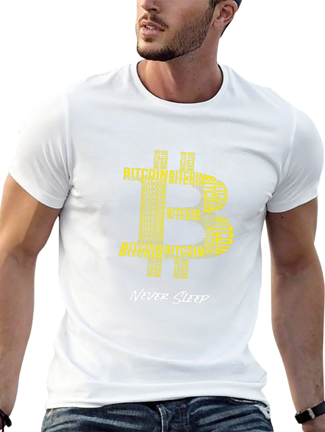 Bitcoin Crypto T-Shirt - Never Sleep