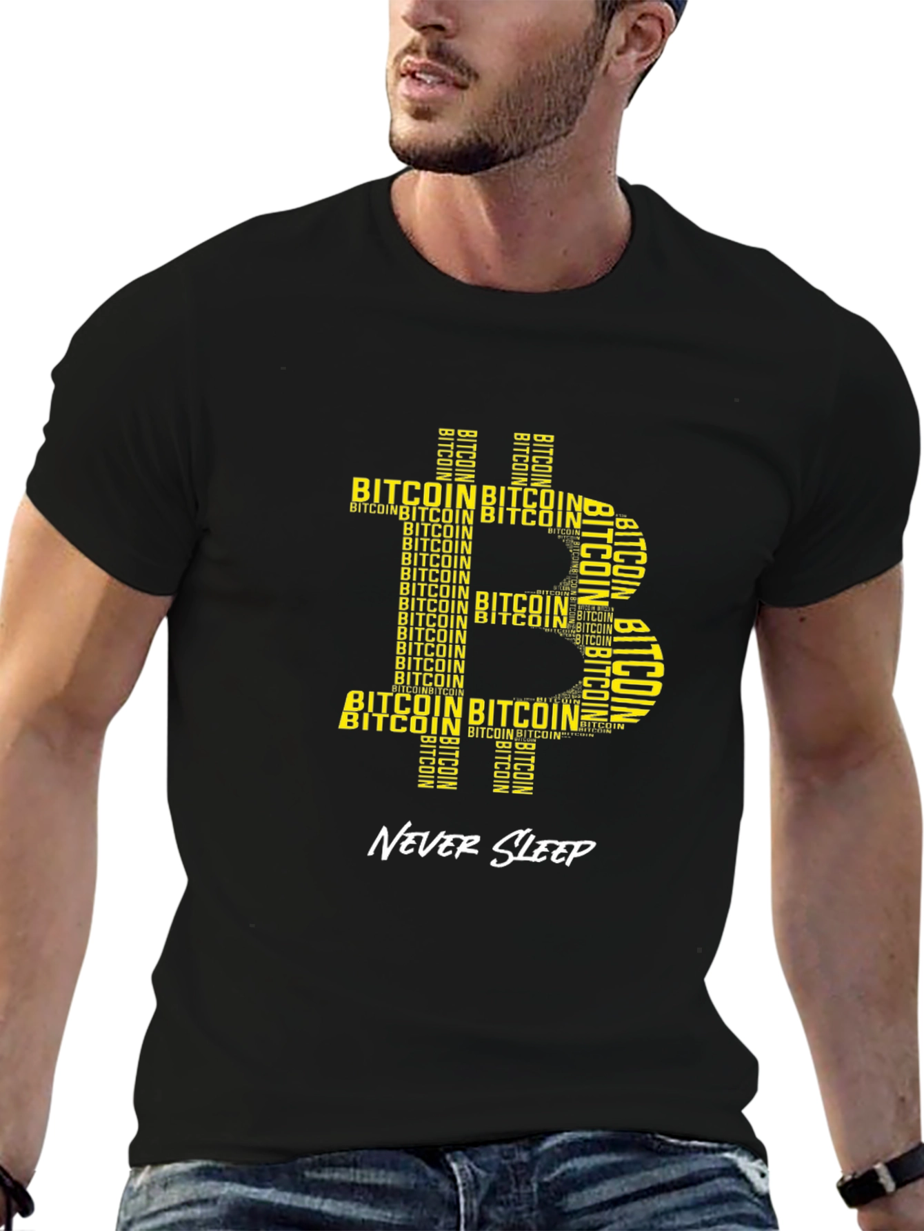 Bitcoin Crypto T-Shirt - Never Sleep