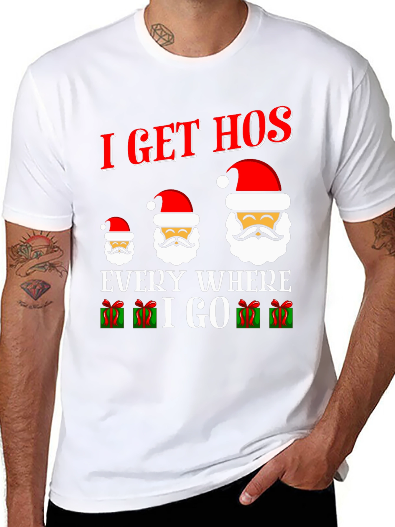 I Get Hos Santa Graphic Tee
