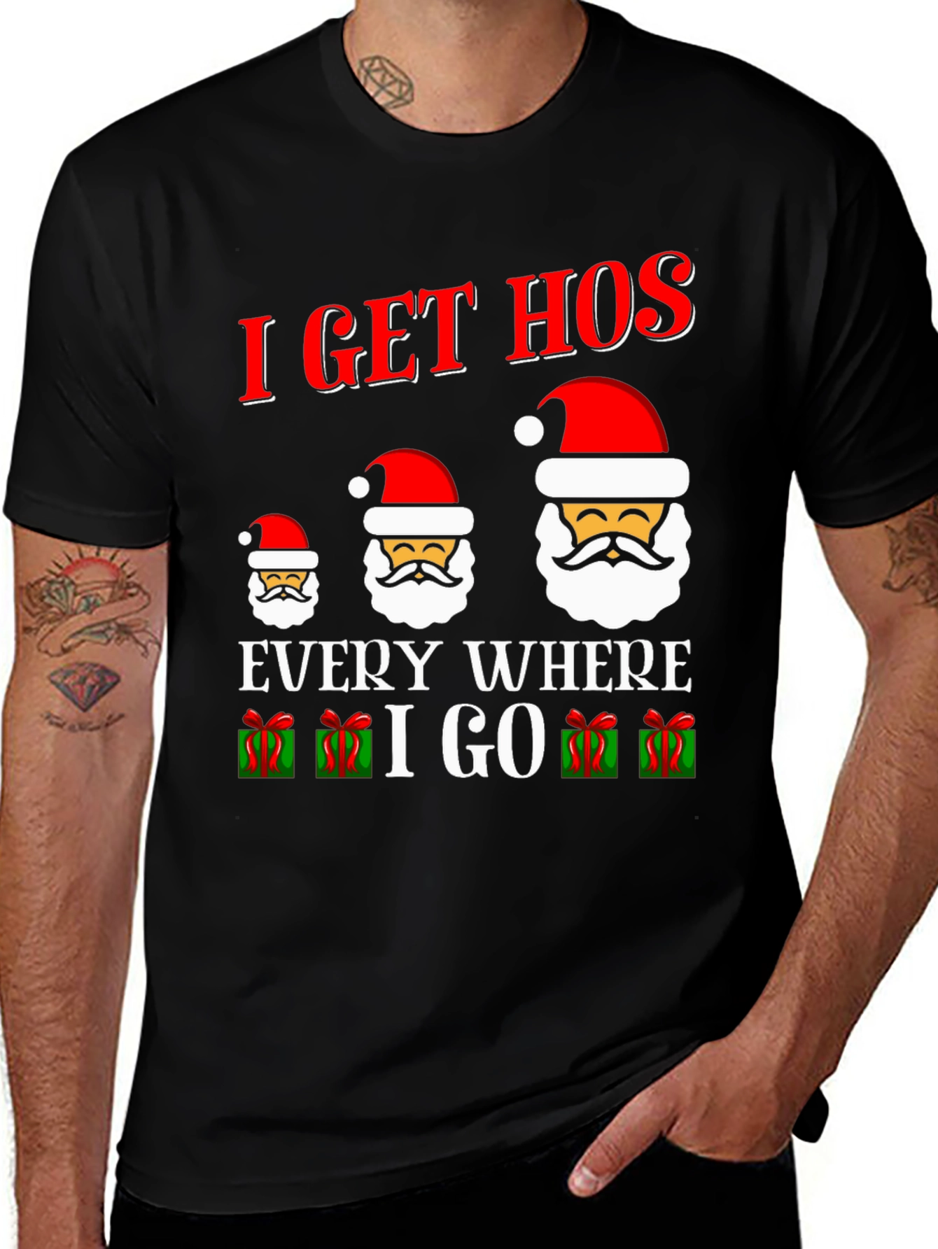 I Get Hos Santa Graphic Tee
