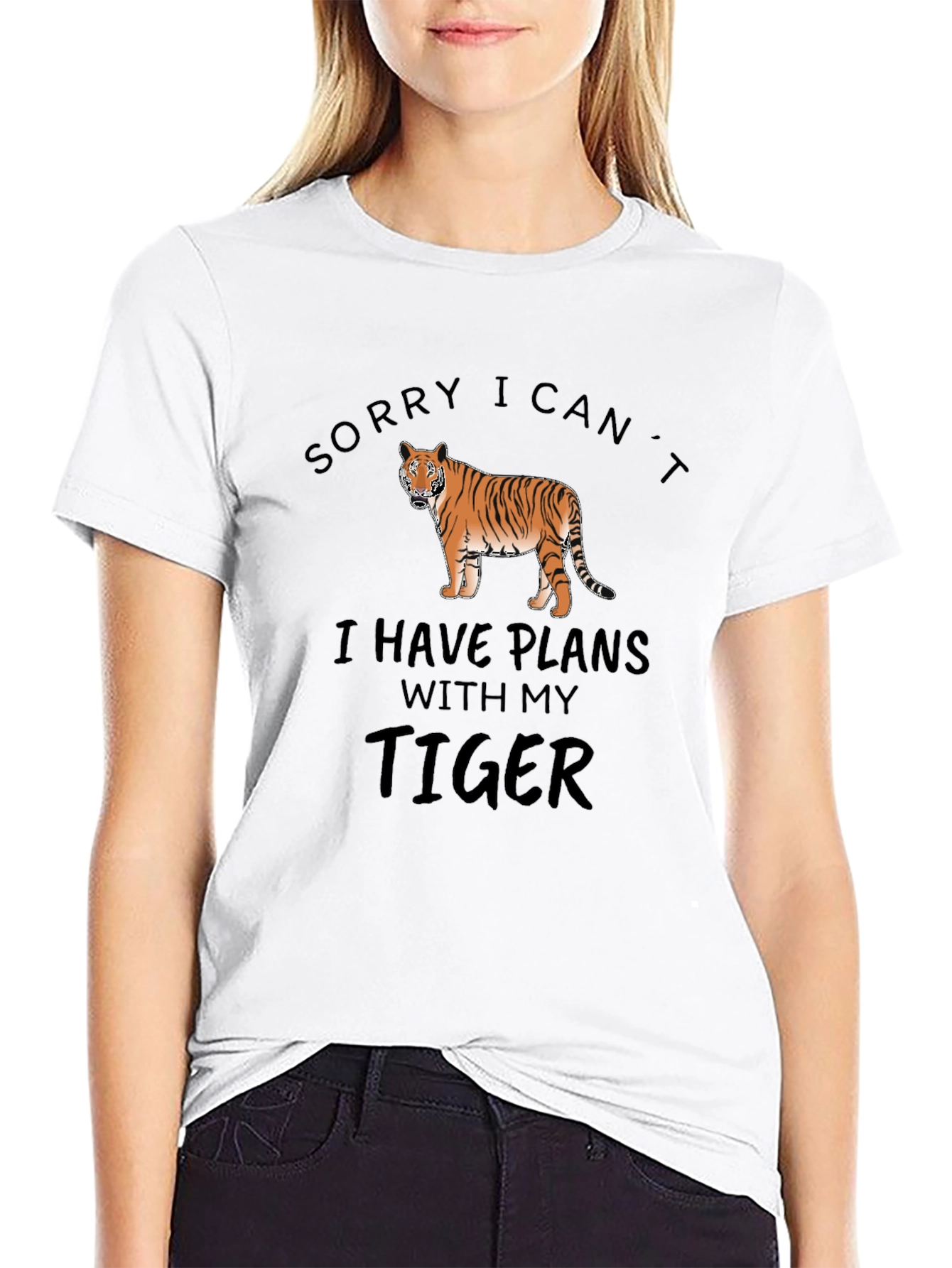 Sorry Cant Tiger Graphic T-Shirt