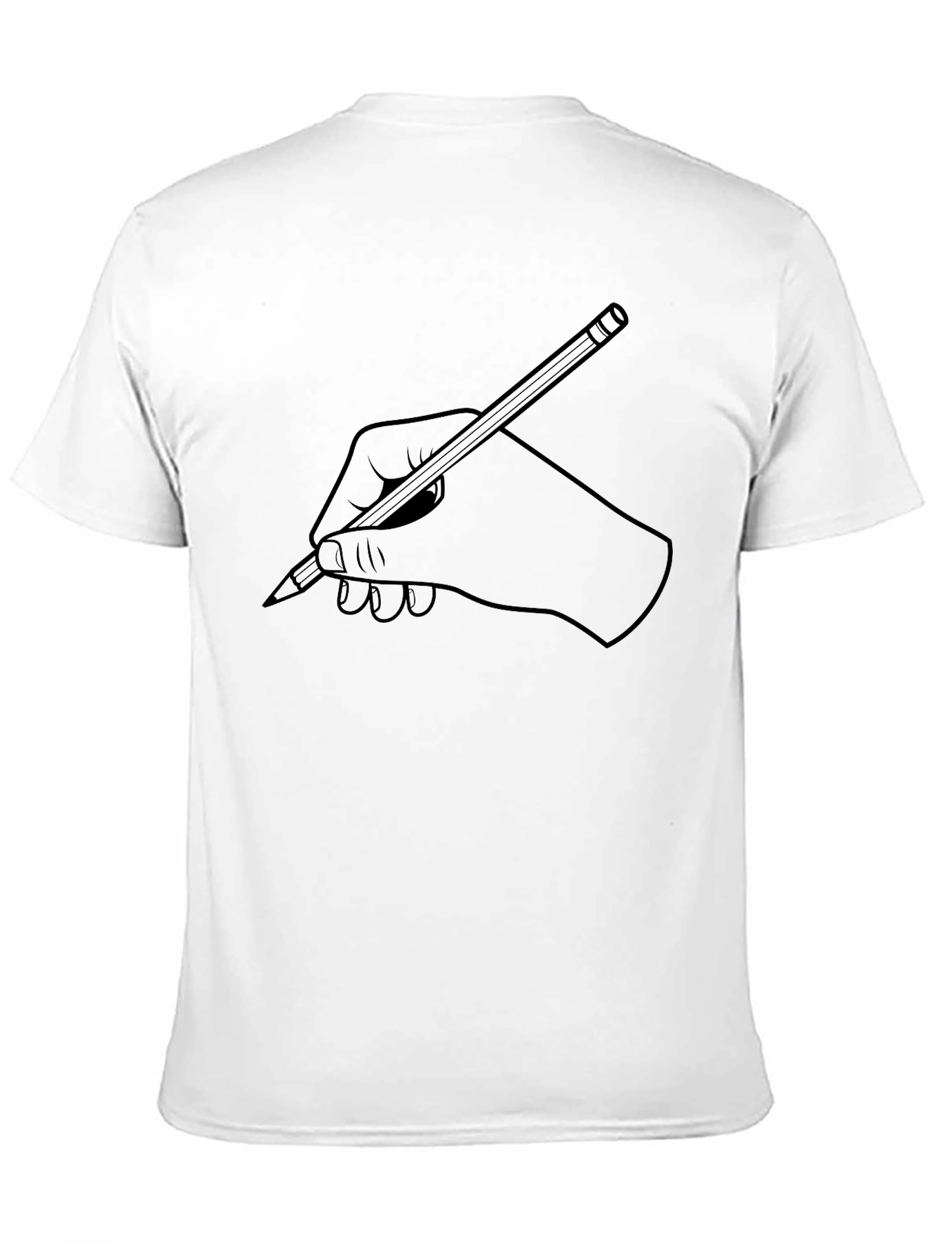 Hand Holding Pencil Graphic T-Shirt