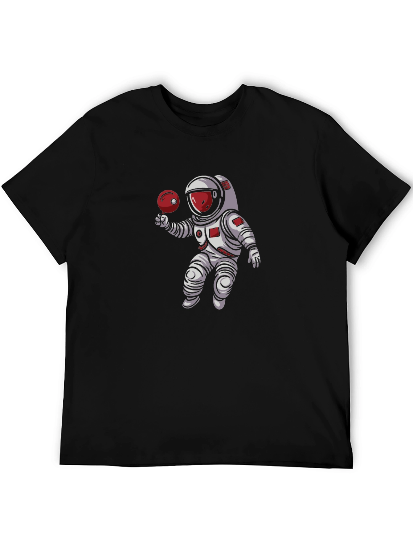 Astronaut Pong Black T-Shirt