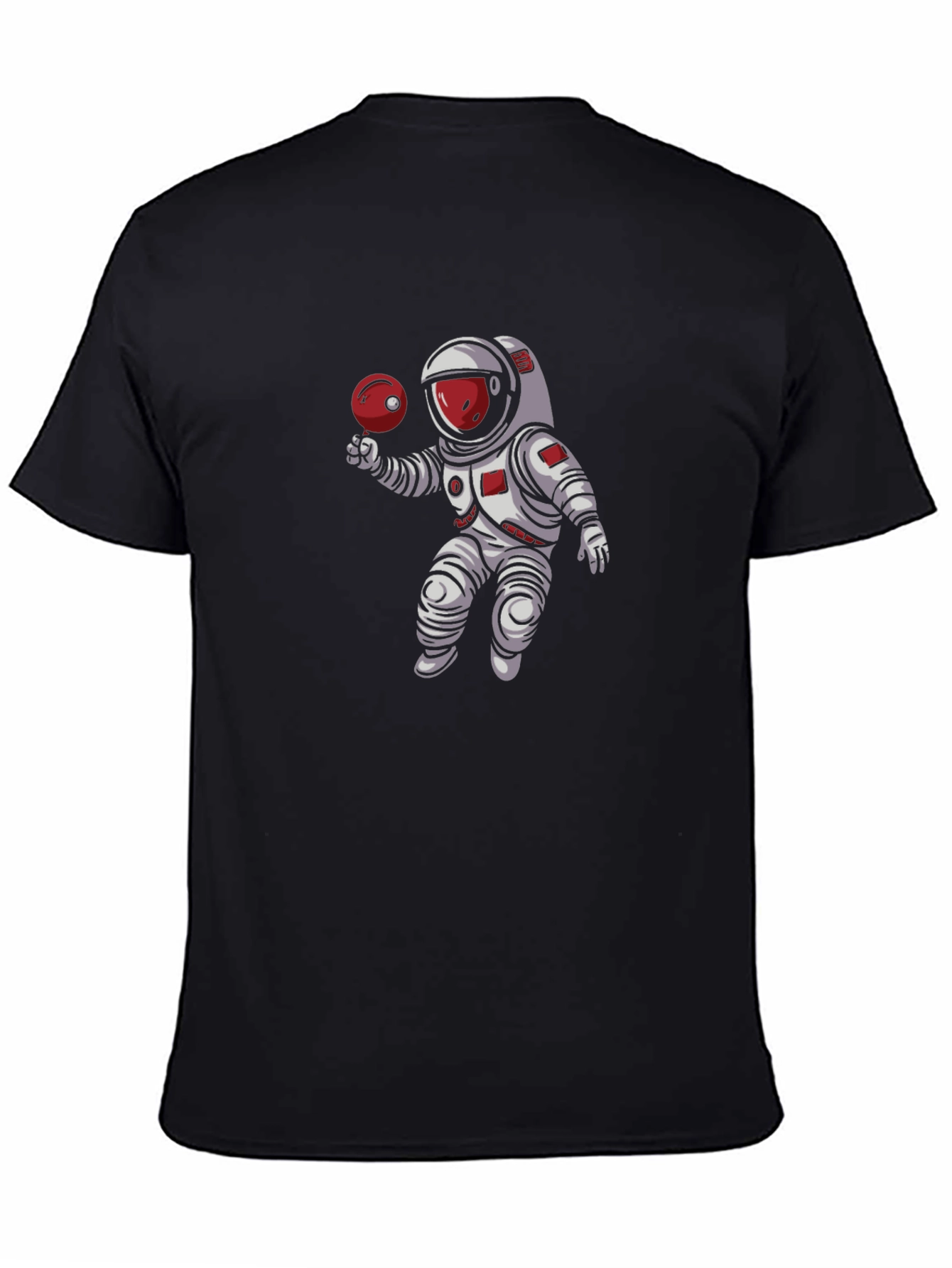 Astronaut Pong Black T-Shirt