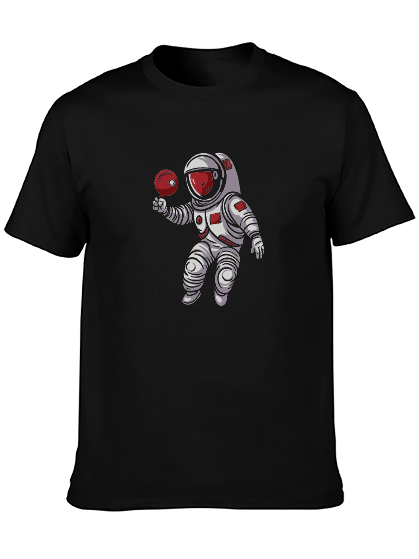 Astronaut Pong Black T-Shirt