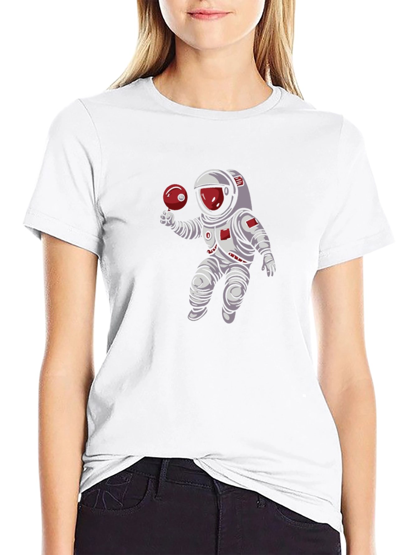 Astronaut Pong Black T-Shirt